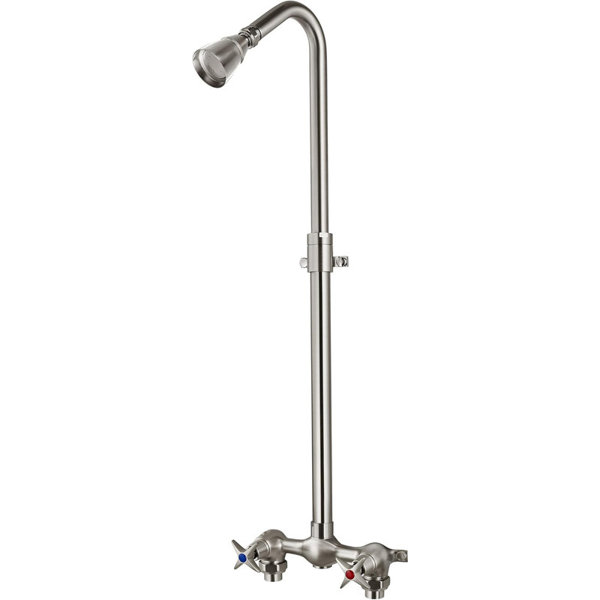 JASODI Outdoor Shower Fixtures Faucet System,Double Handle Exposed
